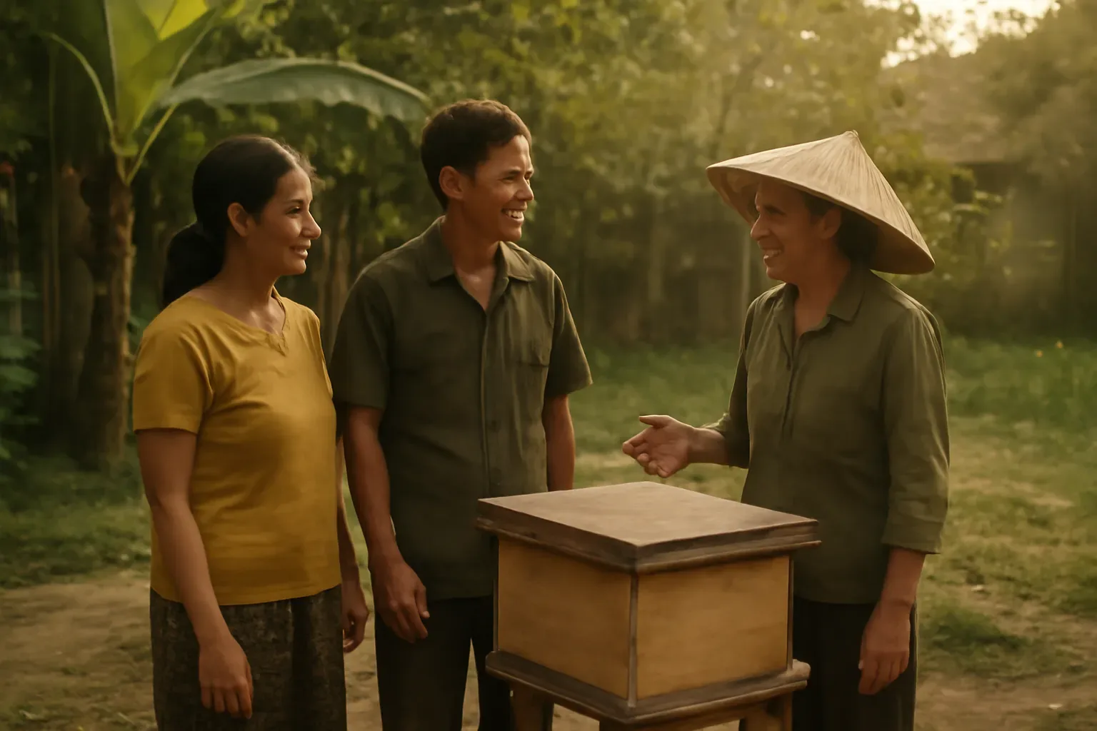 Nuôi ong dú theo nhóm — vài người trong một xóm cùng làm