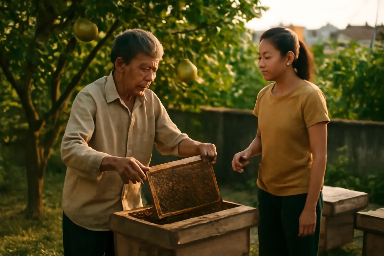 Bắt đầu nuôi ong dú ở Biên Hoà: hai thùng trong phố