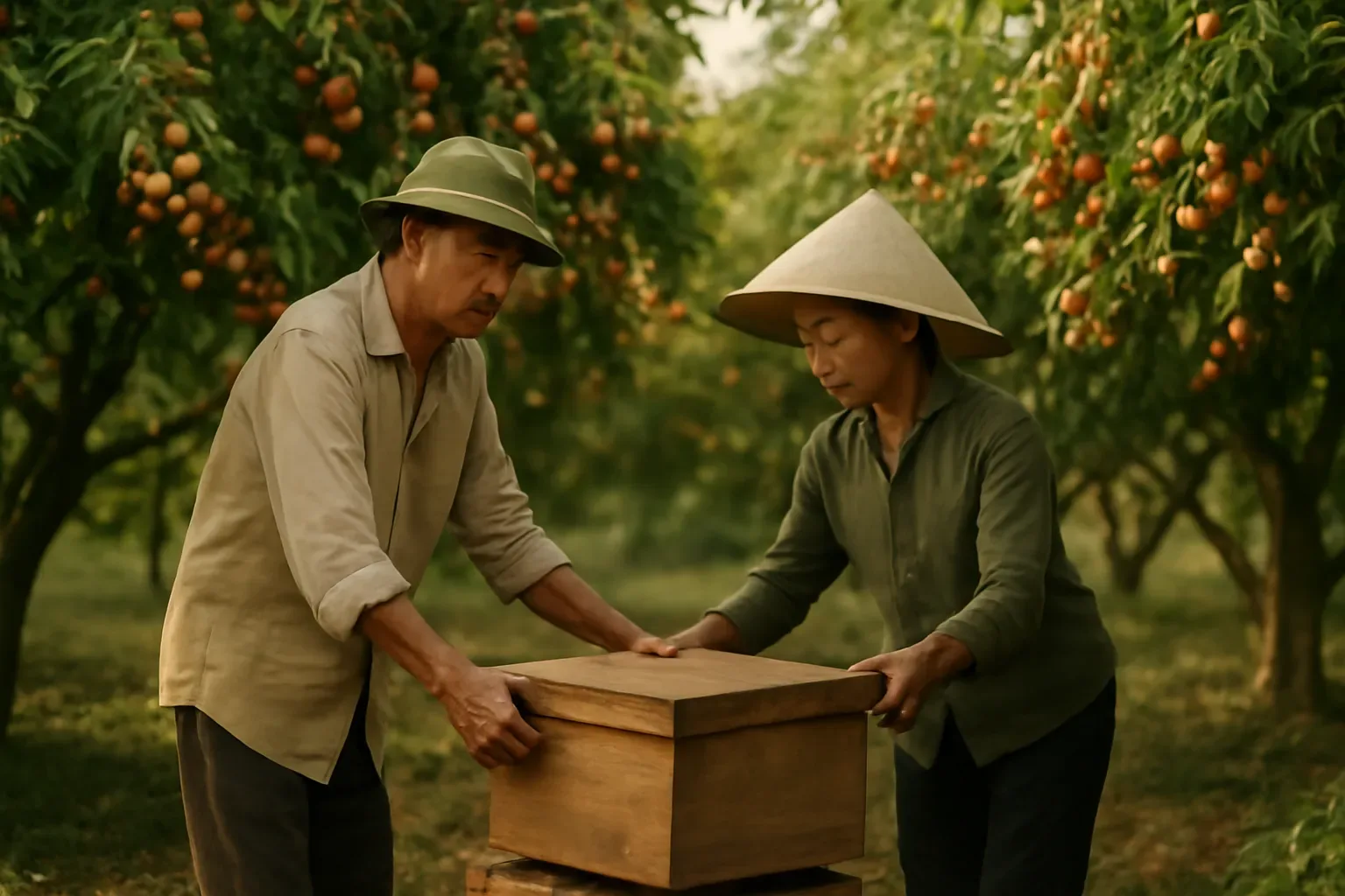 Bắt đầu nuôi ong dú ở Hải Dương: hai thùng vườn vải