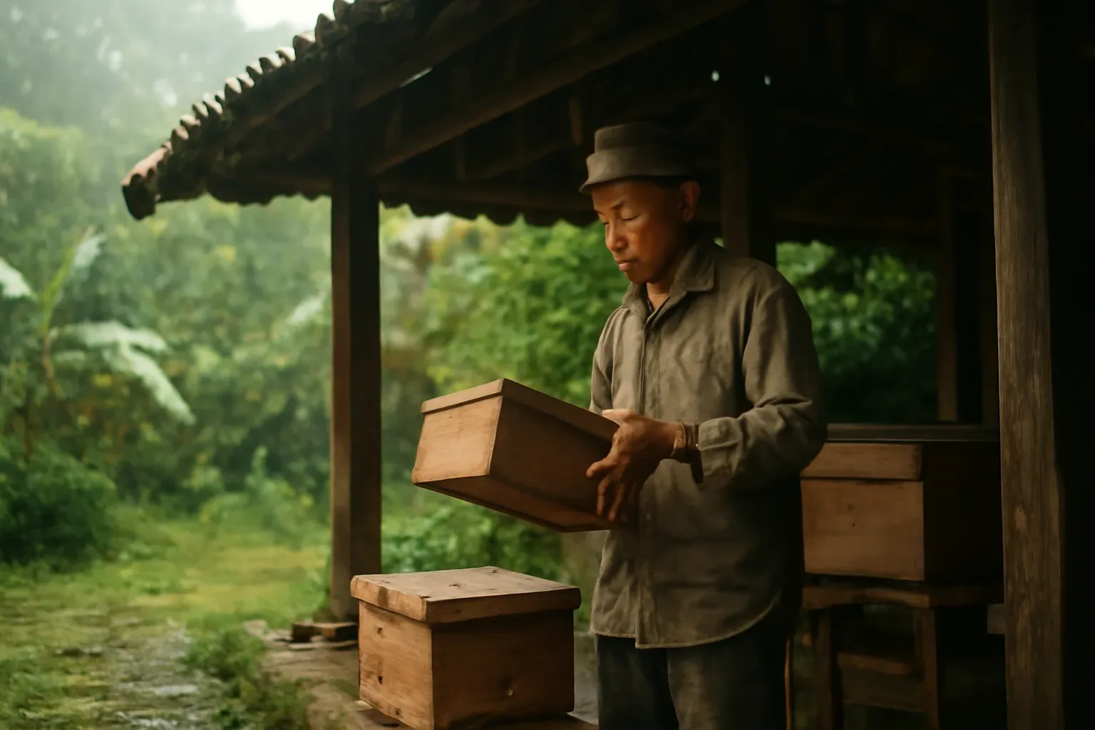 Bắt đầu nuôi ong dú ở Huế: hai thùng và một mùa mưa