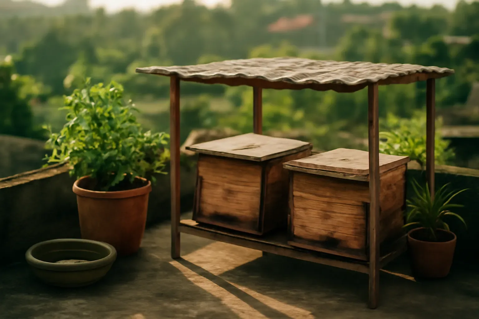 Bắt đầu nuôi ong dú ở Sài Gòn: hai thùng trên sân thượng