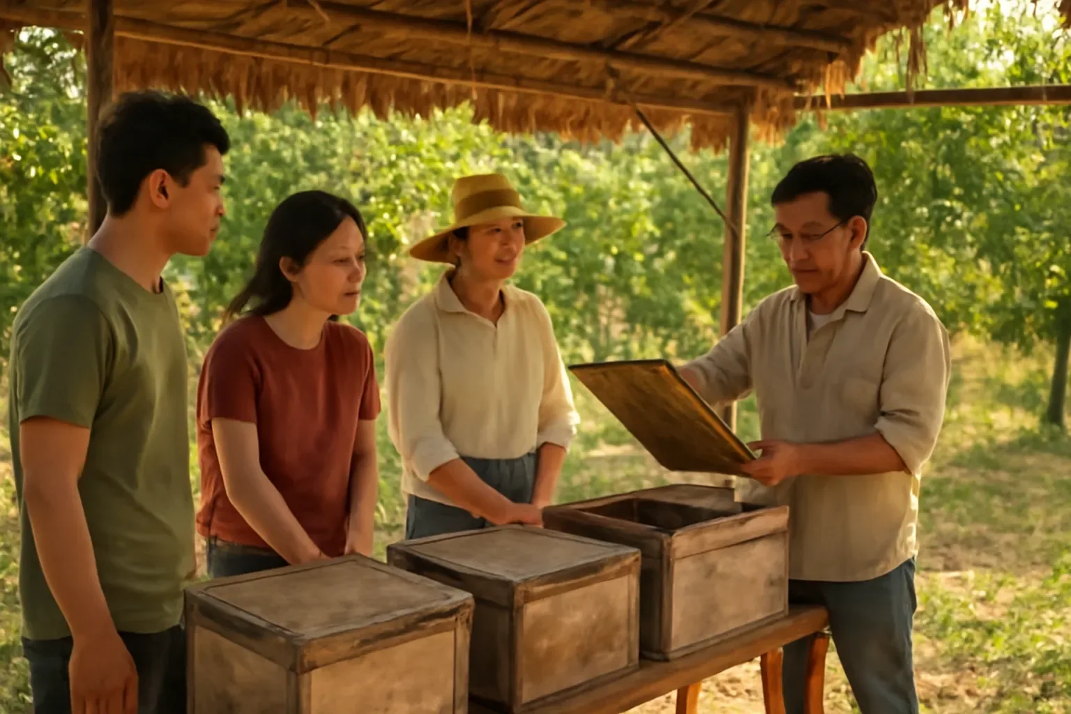 Tổ ong dú trong nhà vườn du lịch: biến một góc vườn thành điểm dừng có nội dung