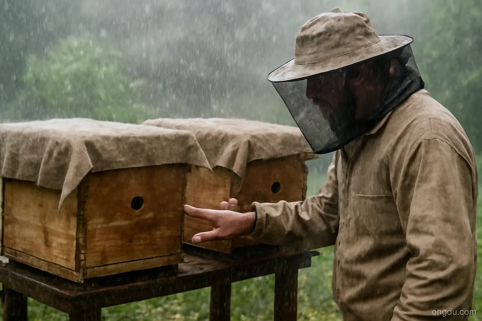 Thích ứng ong dú với mùa mưa - cách giữ đàn khỏe mạnh